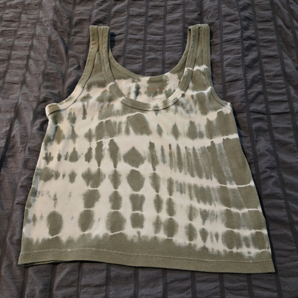 Olive Tie-Dye Tank Top